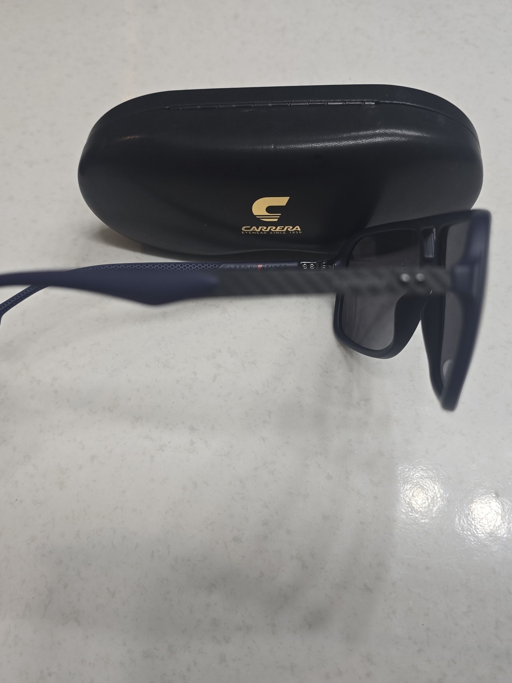Carrera Matte Navy Blue Sunglasses with Tinted Lenses - Picture 3 of 7
